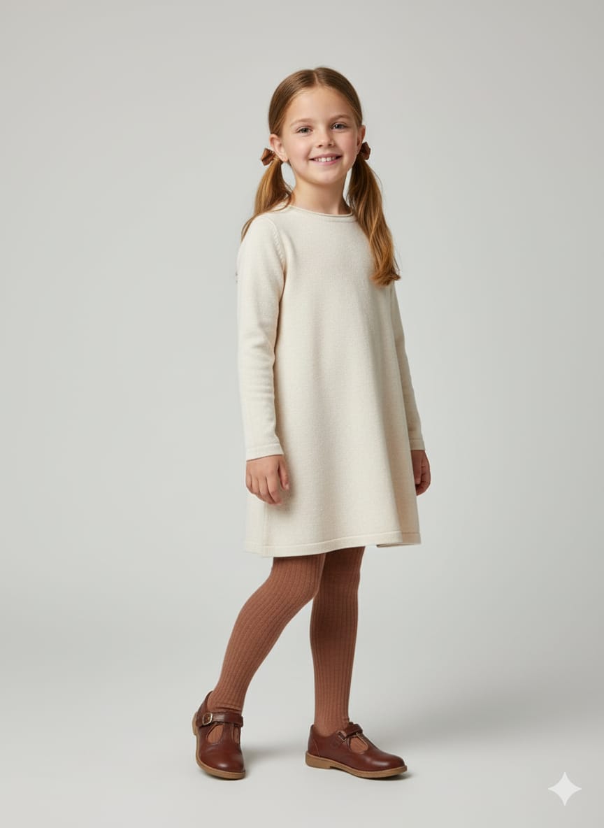 Girls Full Sleeve A-Line Dress
